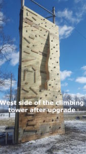 Camp Crosley Climbing Tower after its redo.