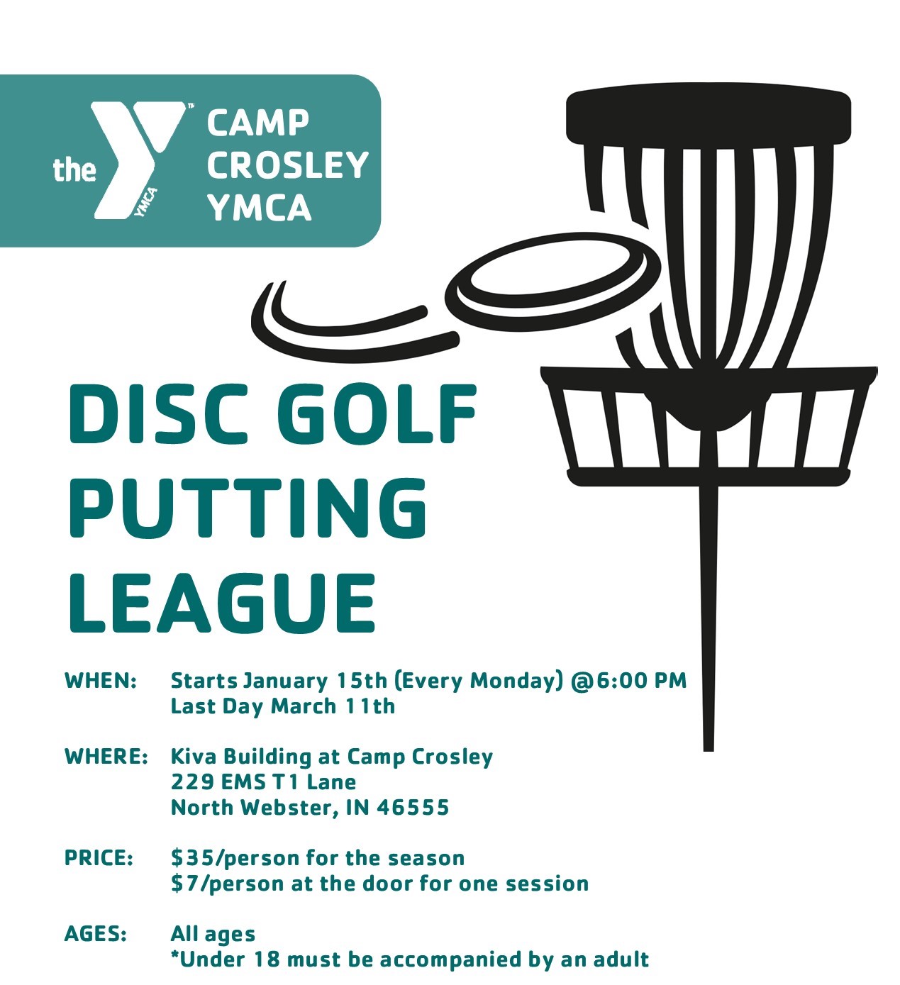 Disc Golf Putting League Camp Crosley