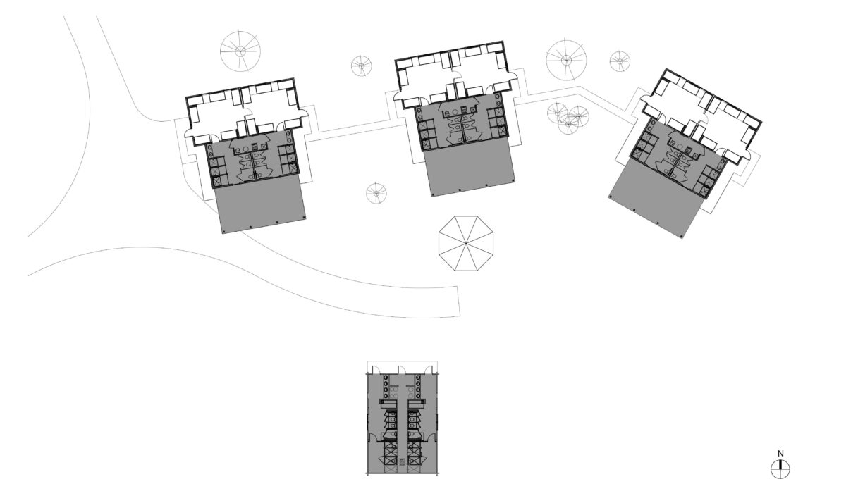 A drawing of the Hilltop Cabin renovation plans.