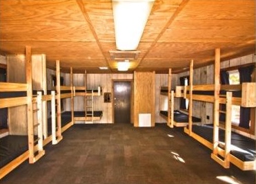 The interior of the hilltop cabins