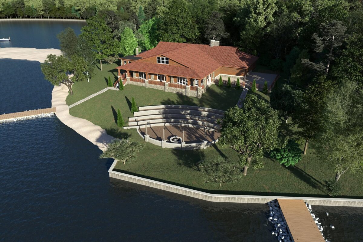 Aerial View of Camp Crosley's Dining Hall